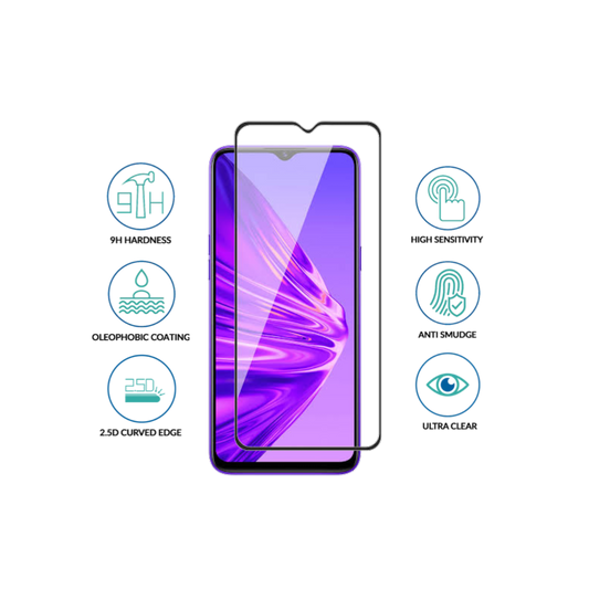 Realme C35 Full Cover Tempered Glass -