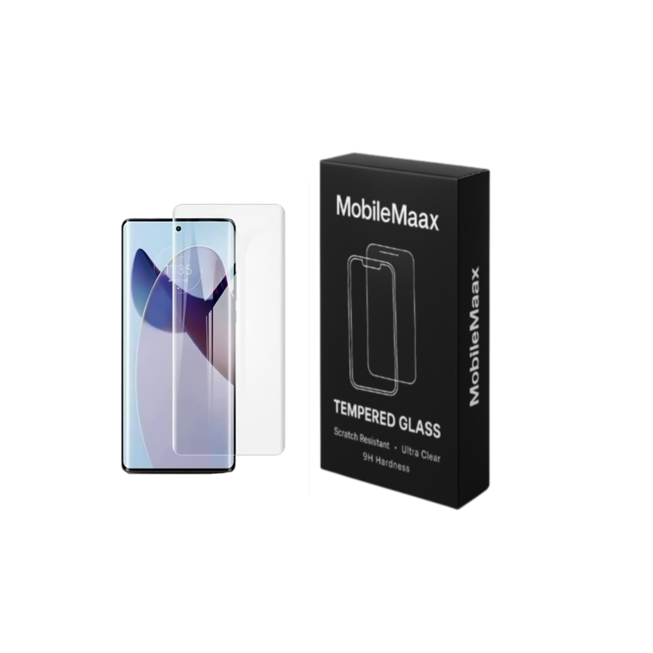 Moto Edge 60 Screen Protector For Curved Screen 9H Hardness Tempered Glass, Edge-to-Edge Protection