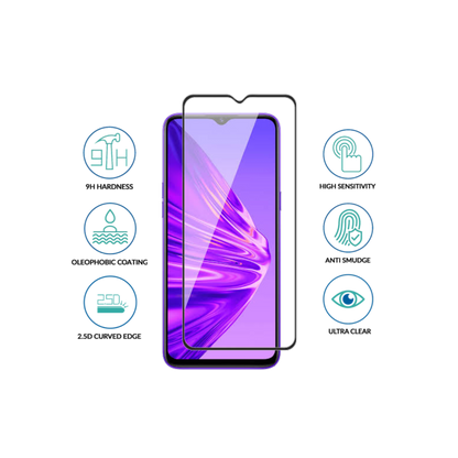 Realme C35 Full Cover Tempered Glass -